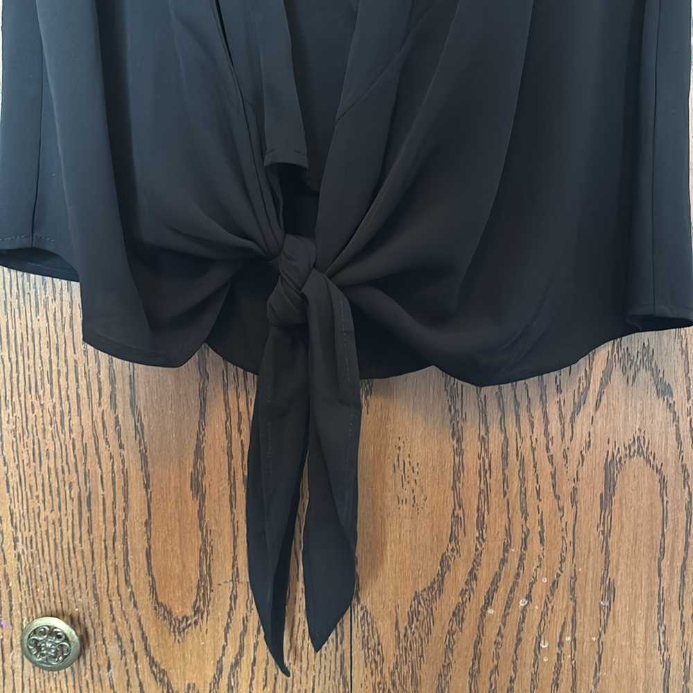 Black Ruffle Blouse - Picture 2 of 5